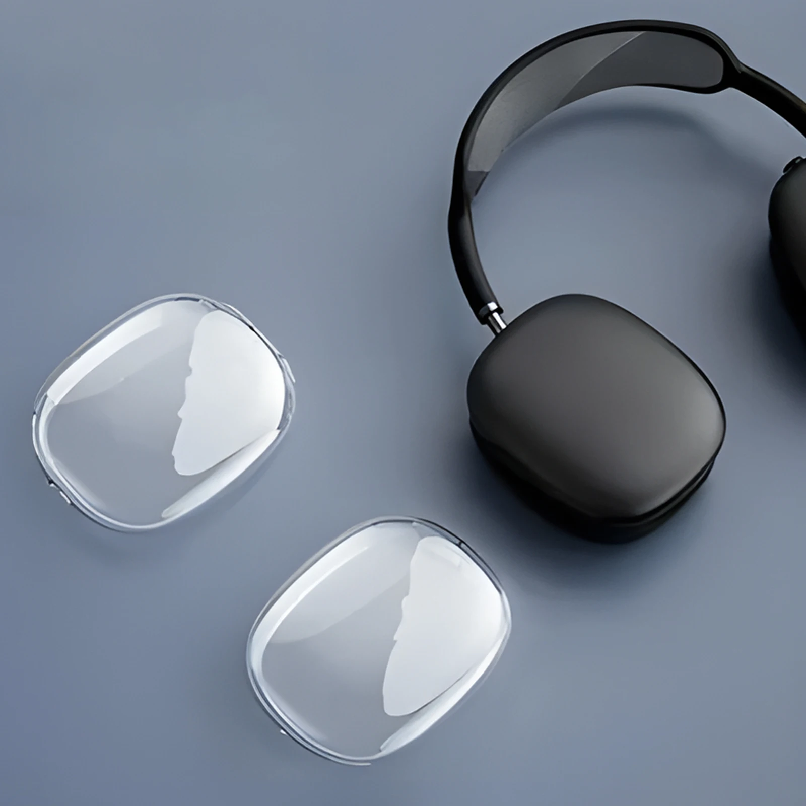 

Headphone Silicone Case Wireless Headphones Covers Soft Conch Shaped Earphone Headset TPU Transparent