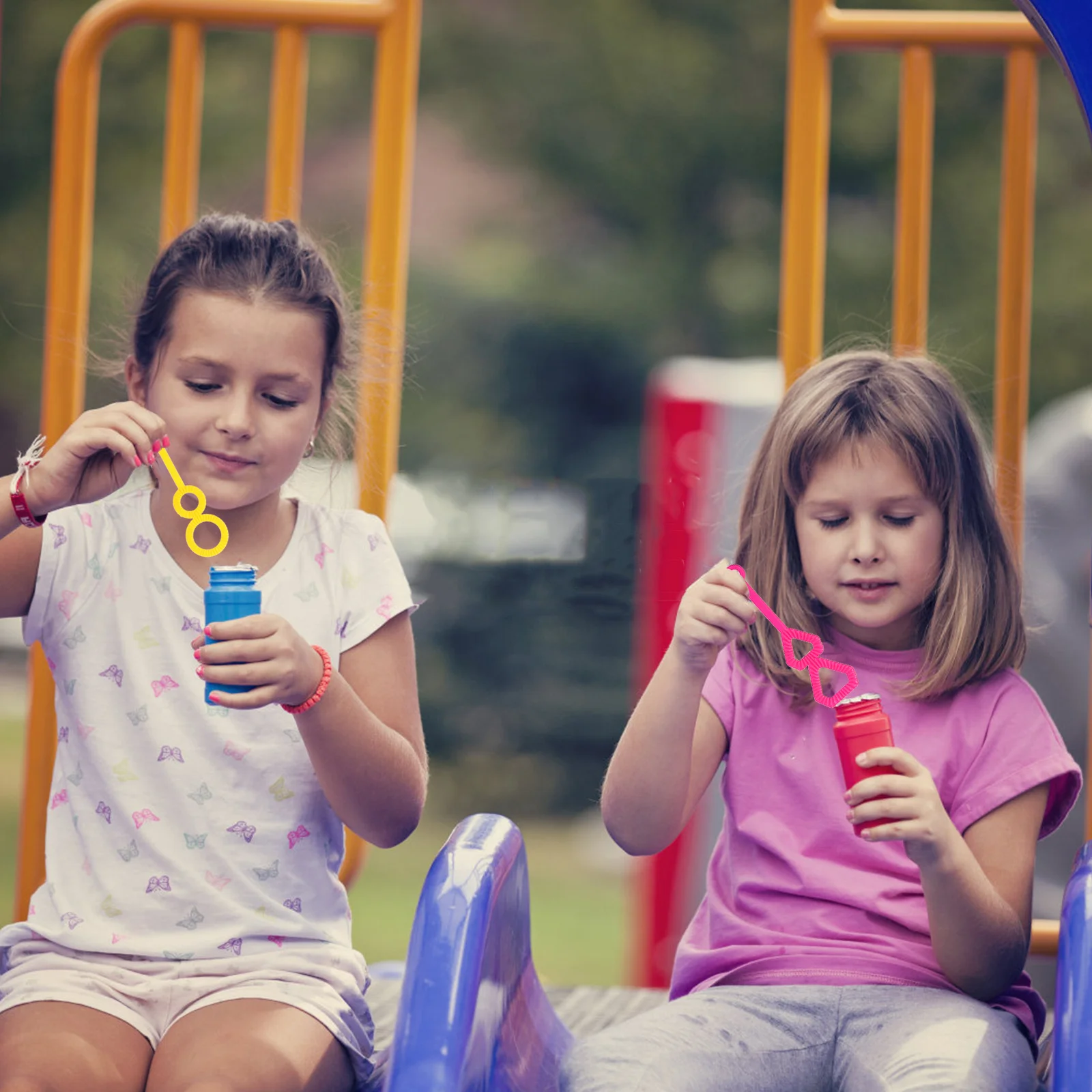 Set di bastoncini per bolle da 26 pezzi, bar per spettacoli di cartoni animati, accessori estivi per attività all'aperto per bambini
