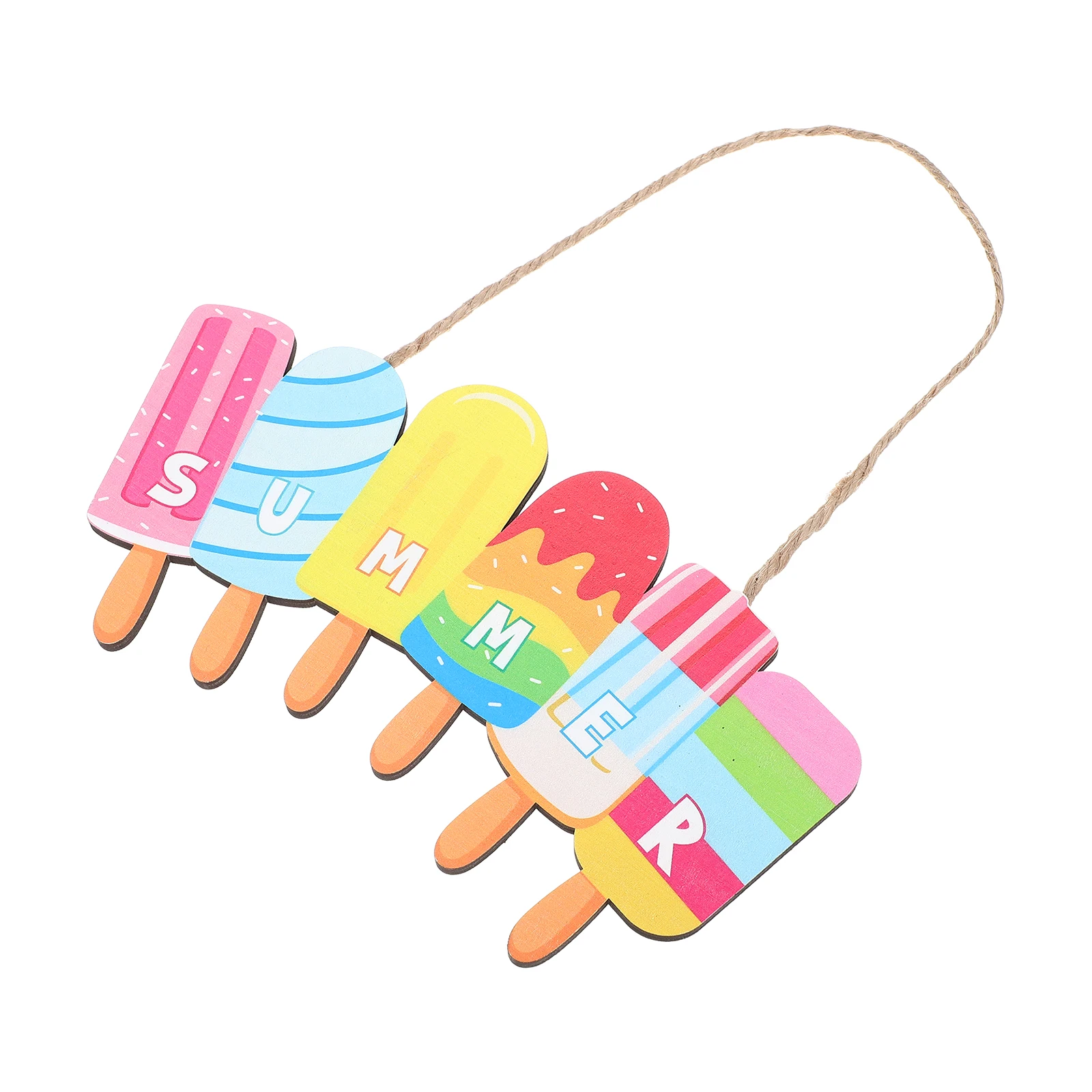 

Summer Wooden Pendants Home Decor Door Signs Hanging Bright Color Premium Wood Craftsmanship Summer Themed House Decorations