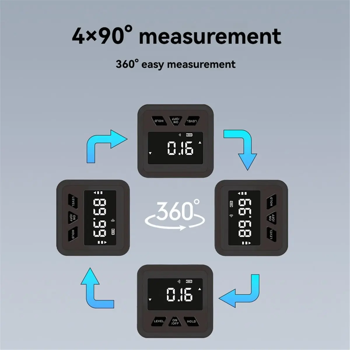 DT67 TO Digital Inclinometer Angle Gauge with Horizontal Bubble Precisions Measurement Tool Digital Protractor
