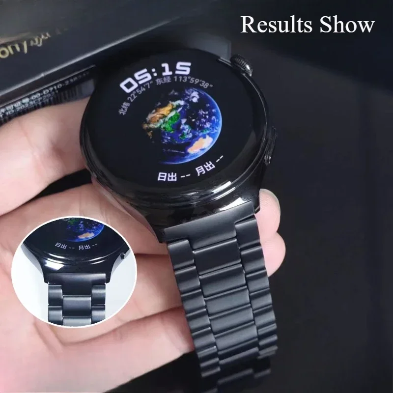 ไม่มีช่องว่างไทเทเนียมอัลลอยด์สําหรับ Huawei Watch 4 46 มม.,58g Urltra-Light Watchband, 22 มม.เปลี่ยนสายรัดข้อมือสําหรับ Huawei Watch4