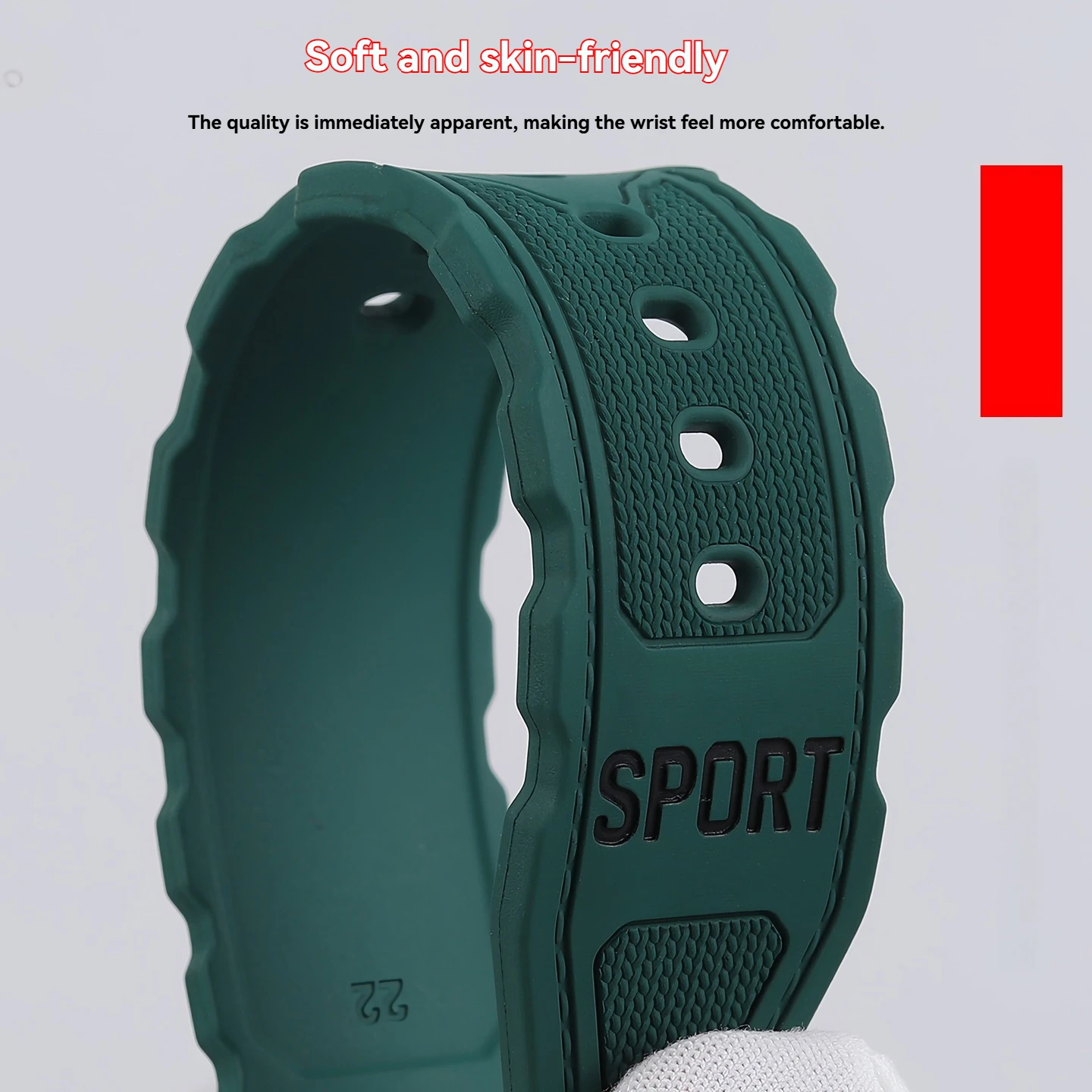Suitable for Casio small silver block 3459 GWM_B5000 fluorine rubber sports watch watchband soft wristband accessories