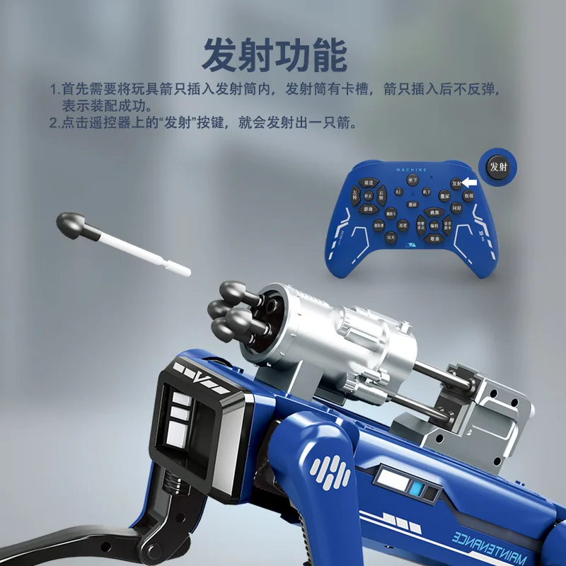 لعبة إلكترونية للأطفال قابلة للبرمجة يمكن التحكم فيها عن بعد للأولاد - كلب روبوت ذكي عالي التقنية، رصاصات ناعمة للنار.