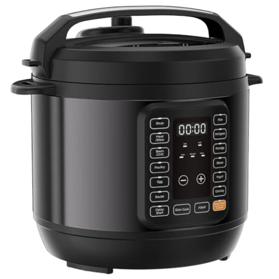 

16-in-1 Electric Pressure Cooker 6QT 12-Preset Multi Cookers with Ceramic Pot Slow Cook Rice Steamer Sauté Soup Yogurt Maker an