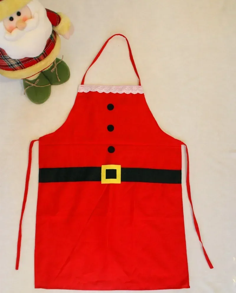 Woman Children Christmas Kitchen Aprons Xmas Decoration Aprons for Women Men Dinner Party Cooking Apron Baking Accessories