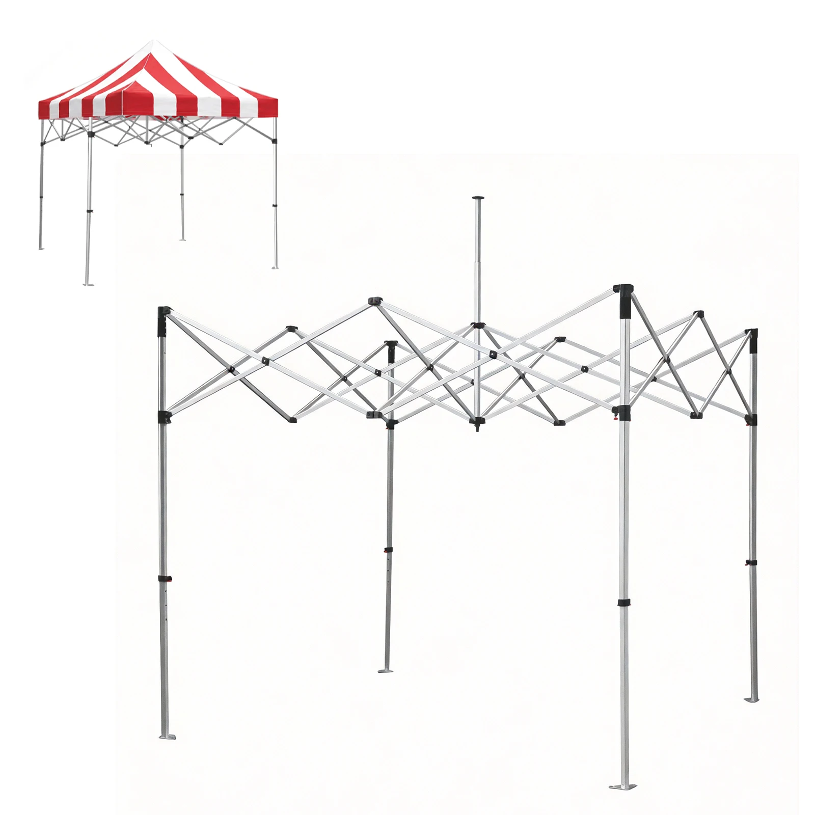 

Алюминиевый складной коммерческий каркас для тента с шестигранными опорными стойками для кемпинга и походов