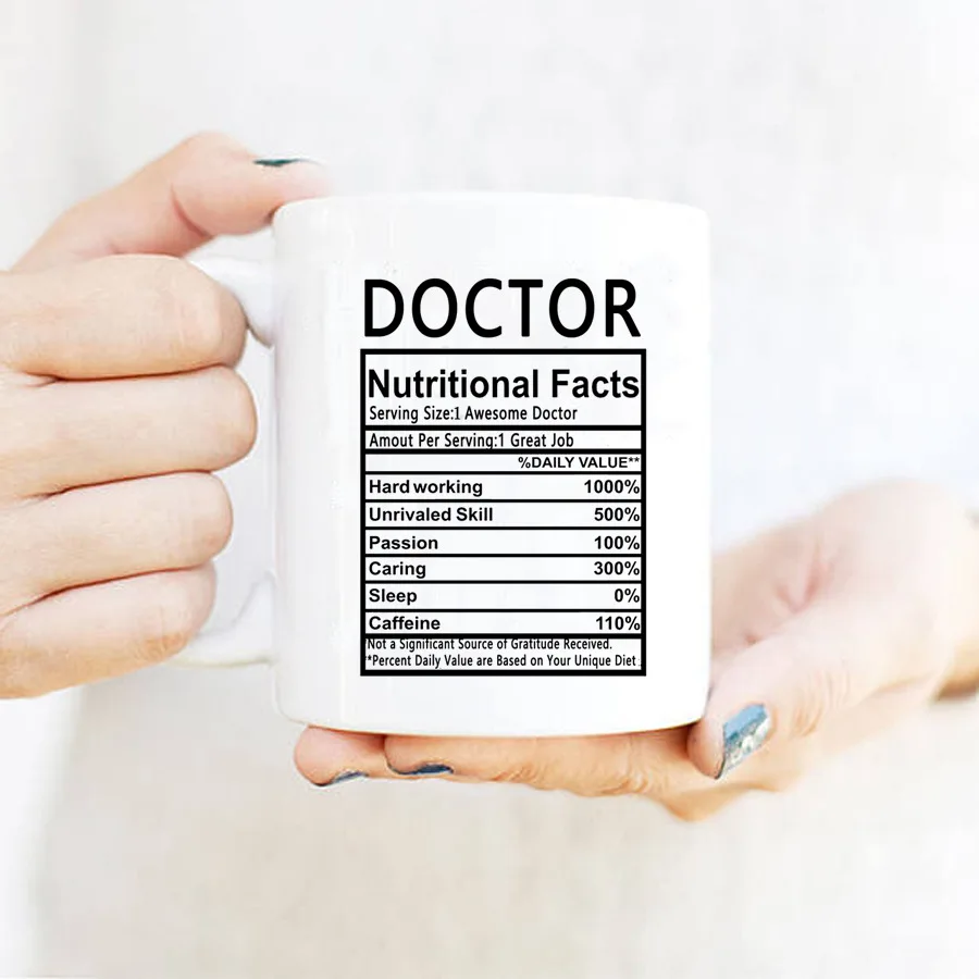 Doctor gift coffee cup breakfast cup, simple milk cup, custom cup
