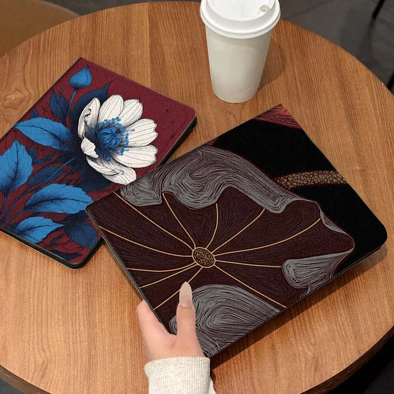 Cartoon Lotus Leaf Pattern Tablet Case For Lenovo Xiaoxin Legion Pad Tab Pro GT Y700 Gen4 2 11 P11 M10 K10 3rd Plus Gen Gift