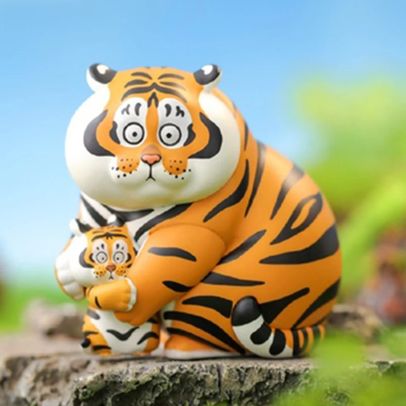 

Panghu with Baby Series Blind Box Toys I Am Not Fat Tiger Mystery Box Anime Figure Doll Surprise box for Girls Birthday Gift