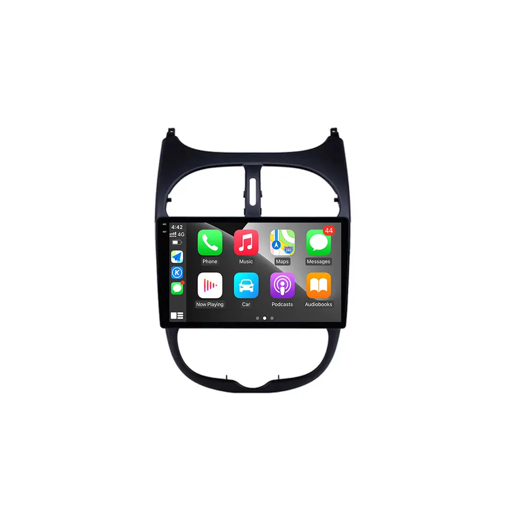 Autoradio Voor Peugeot 206 206SW 206CC 2000-2008 Android 16 Carplay Multimidia Video Player Draadloze Carplay Auto gereedschap Fan - afbeelding 2