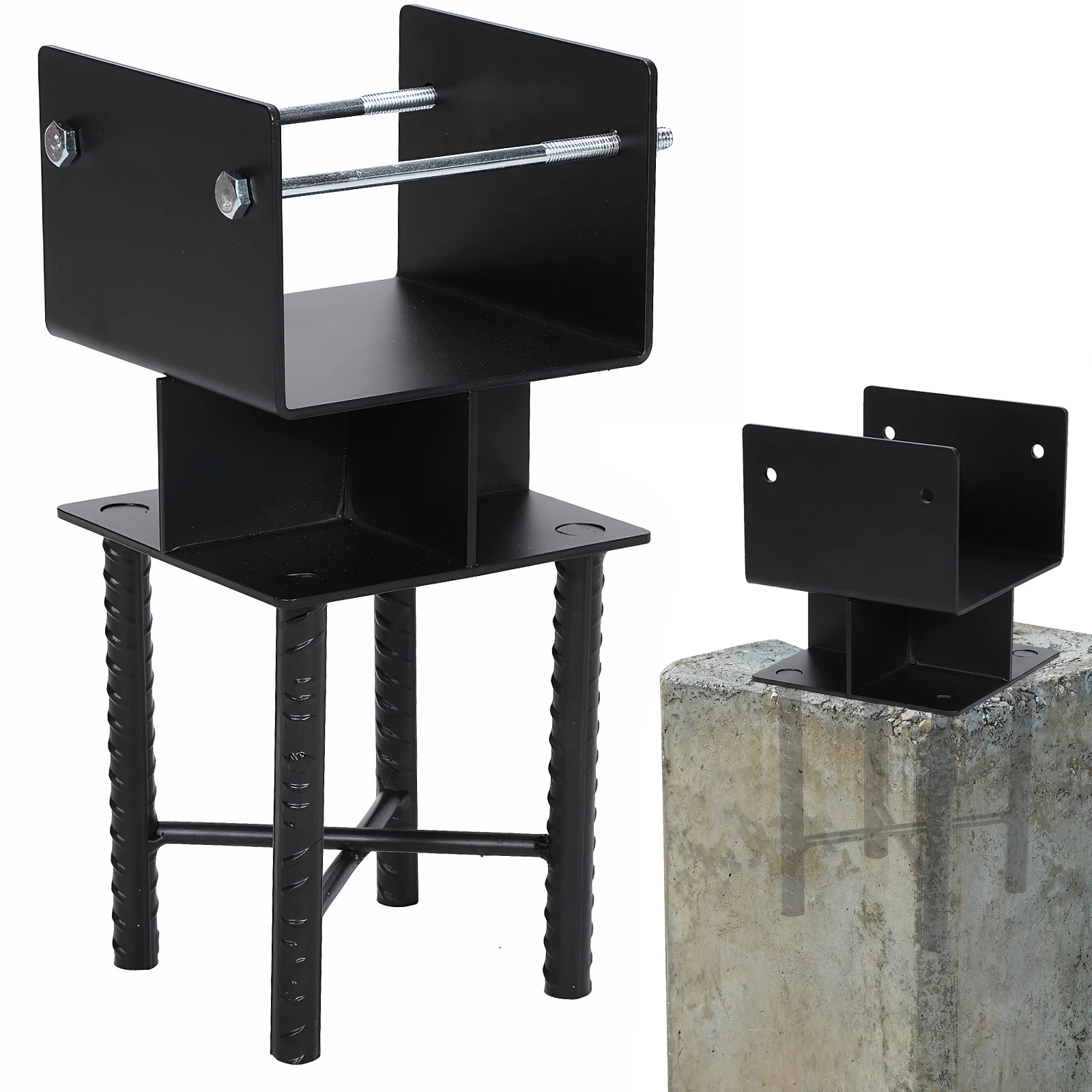 

Комплект из 4 U-образных кронштейнов для влажного бетона, 6x6, внутренний размер 5.5x5.5 дюймов, для опоры ограждений и перил павильонов