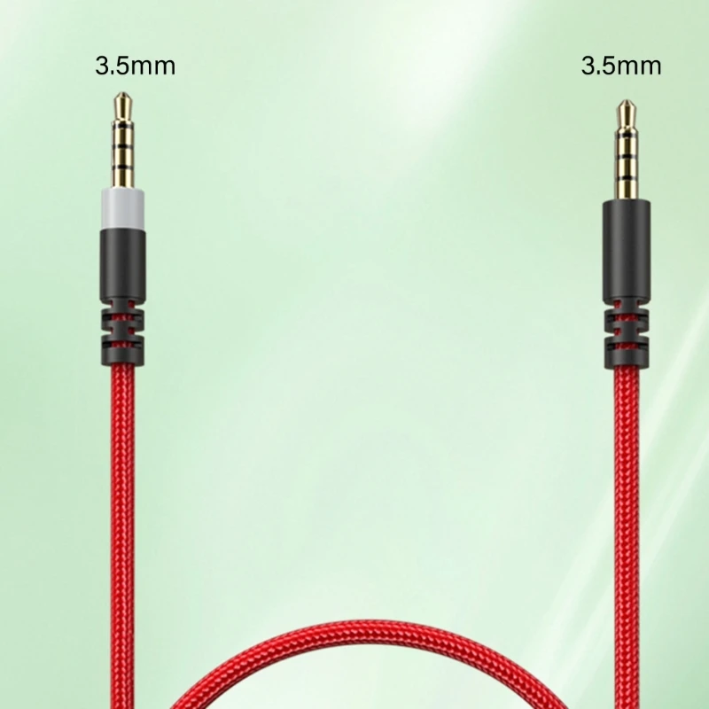 Reinforced Braide Replacement Audios Cable Durability Stable Transmission for Headsets 3.5mm Auxiliary Cord best sale