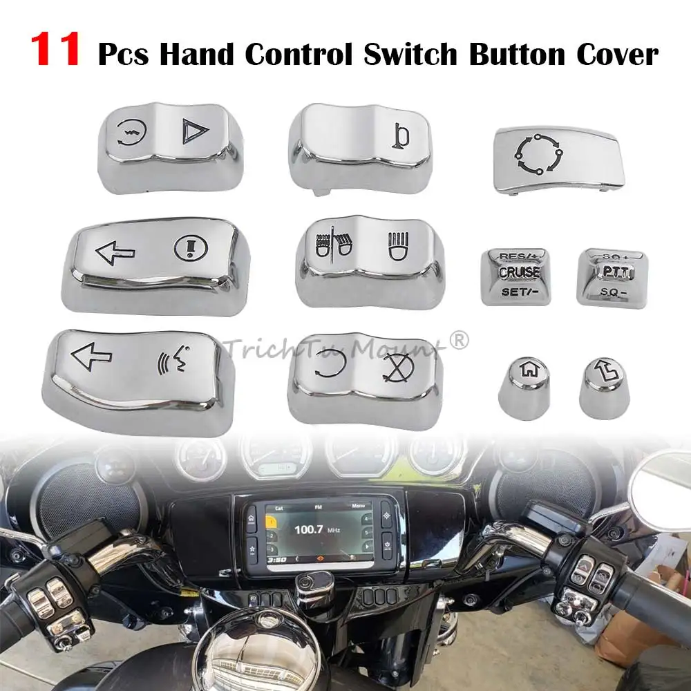 

Аксессуары для мотоциклов, черные пластиковые колпачки для переключателей ручного управления, комплект крышек для уличного скольжения ST FLHXST Harley 2014-2023