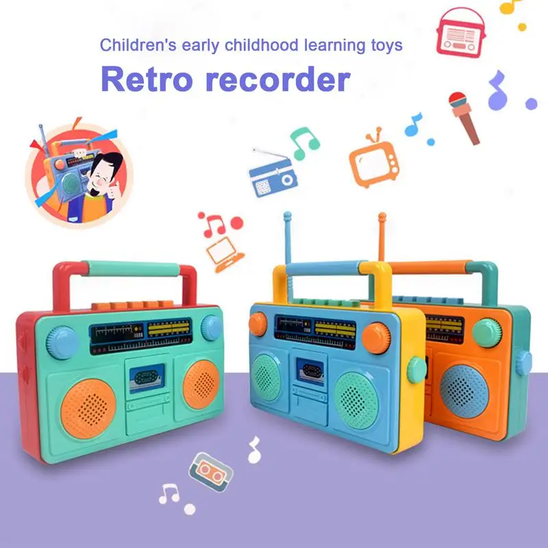 Miniature Radio Model Recorder Player Toys Dollhouse Furniture Decor Preschool Learning Activities Kids Music Toys Gifts