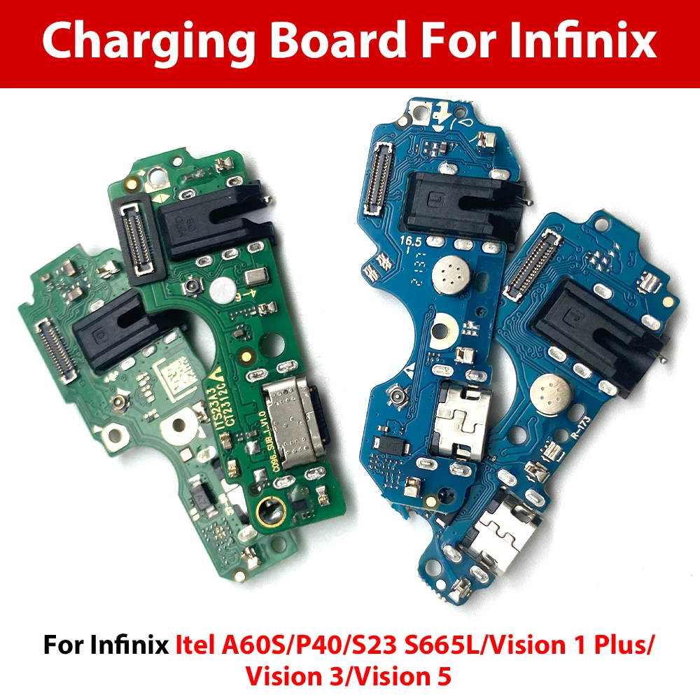 Great Charger Board PCB Flex For Infinix Itel A60S P40 S23 S665L Vision 1 Plus 3 5 USB Port Connector Dock Charging Ribbon Cable