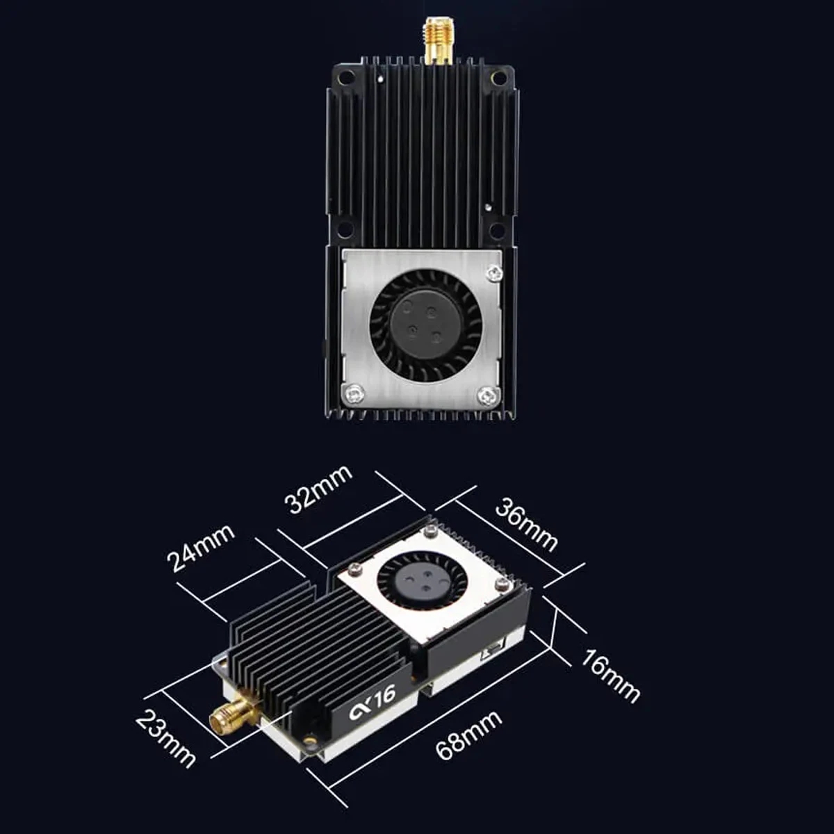 AKK ALPHA 16 16W/8W/5W/3W/1W/25mW 4.9G-6 جيجا هرتز نطاق عريض للغاية 96CH FPV VTX صوت ذكي طويل المدى