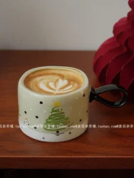 Ceramic Mug Christmas Snowman Mug Coffee Cup Christmas Day Home Exquisite Light Luxury Mug Desktop Fashionable Water Cup