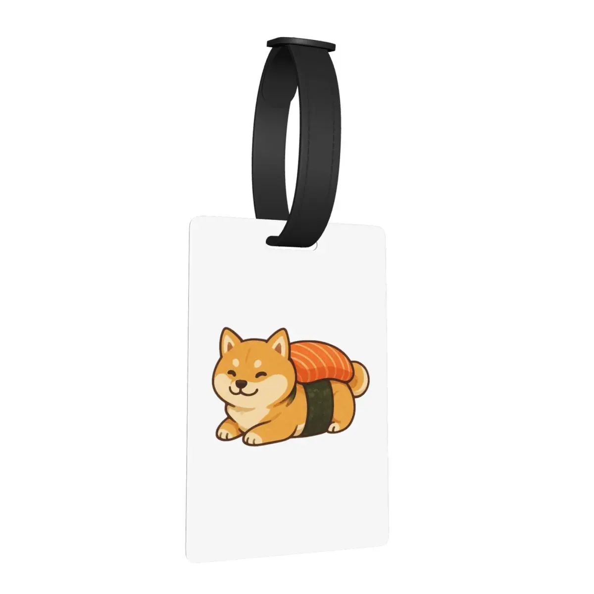 

Бирка для багажа с милым щенком шиба-ину, аксессуар для чемодана, идентификационная этикетка для путешествий, держатель для багажа, именная табличка с адресом