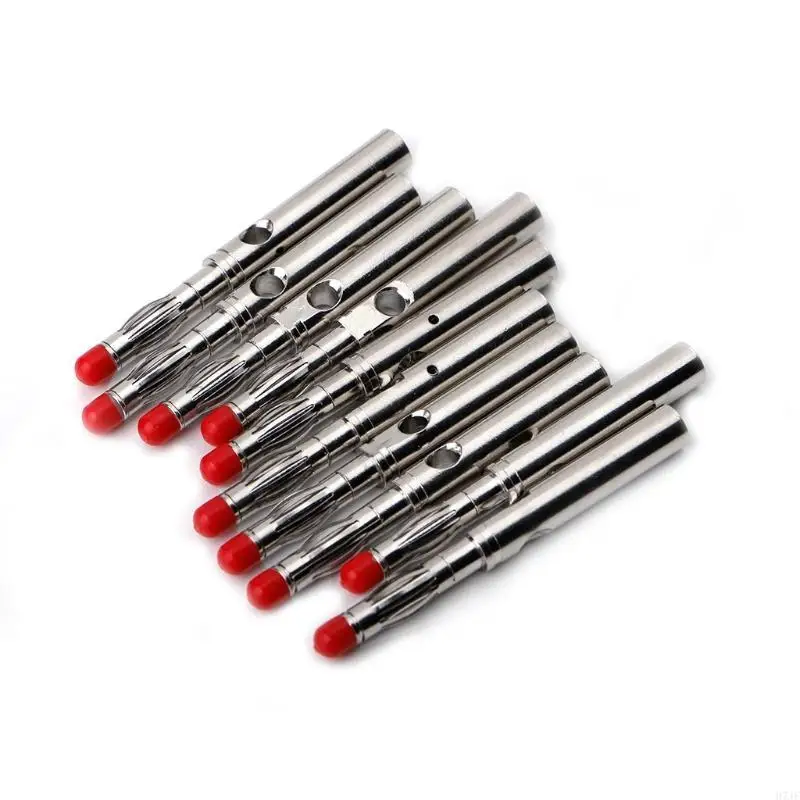 H7JF 10 zestawów 4 mm męska płaszcz złącza złącza lutowniczego wtyczki bananowej