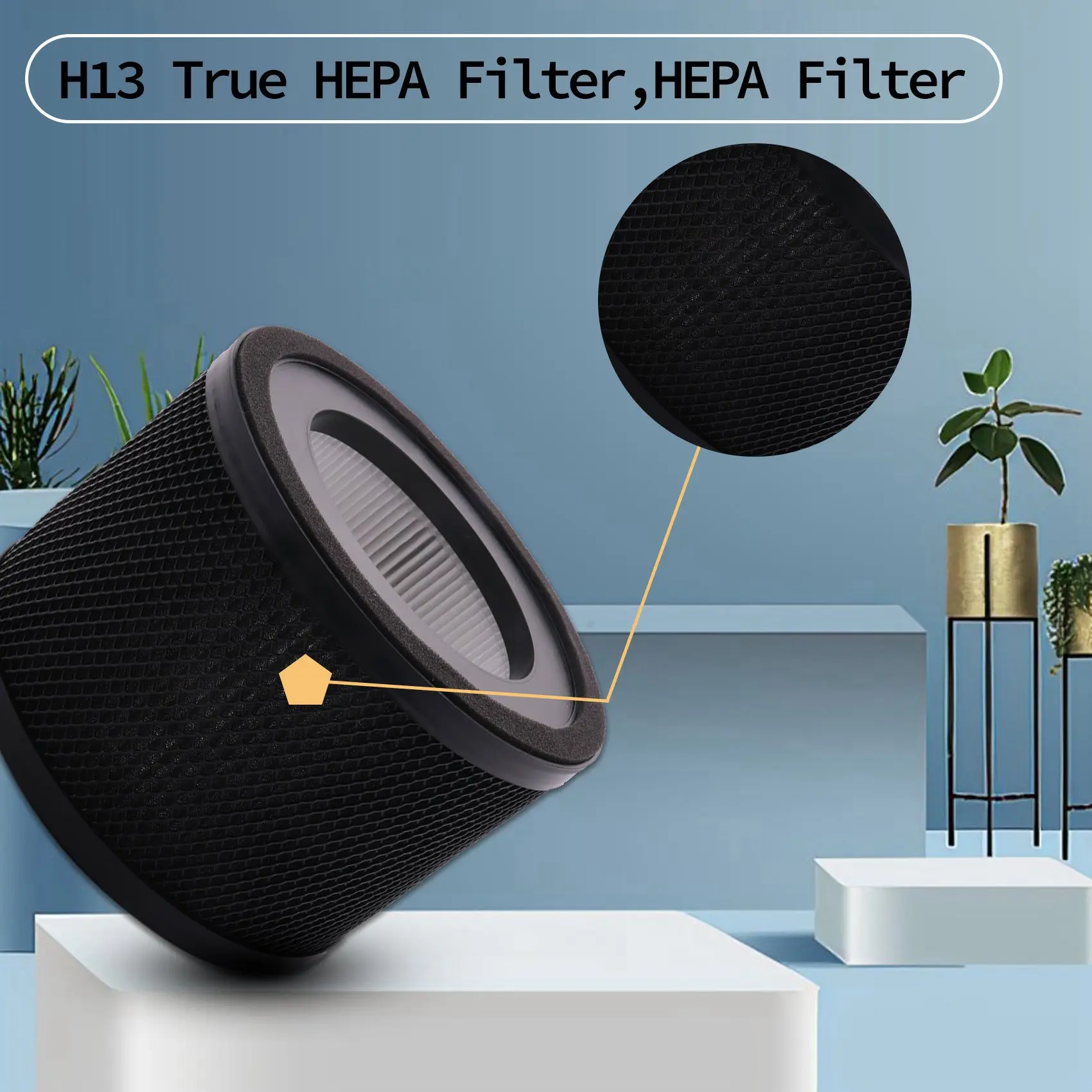 فلتر HEPA بديل T72C لتنقية الهواء TaoTronics TT-AP001 لتنقية الهواء VAVA VA-EE014 مع فلتر الكربون المنشط #5