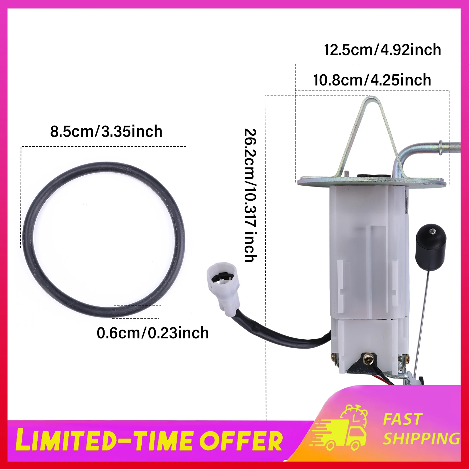 

Топливный насос в сборе с датчиком уровня топлива, совместимый с Suzuki GSX-R600 GSX-R750 2011-2023, замена 15100-14J01 15100-14J00