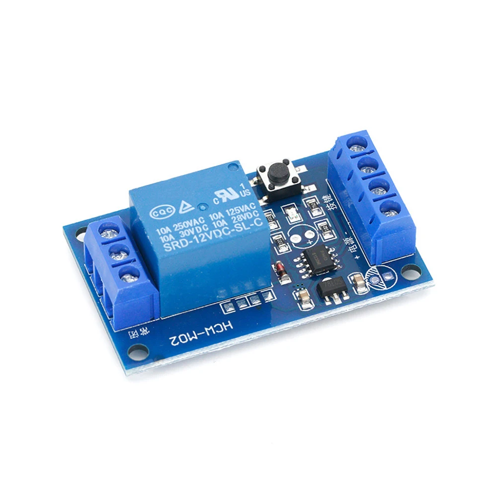 

Single Button Relay Module ​Bistable Relay Module DC 5V/12V/24V One Key Car Modification Start-Stop Self locking Relay Switch