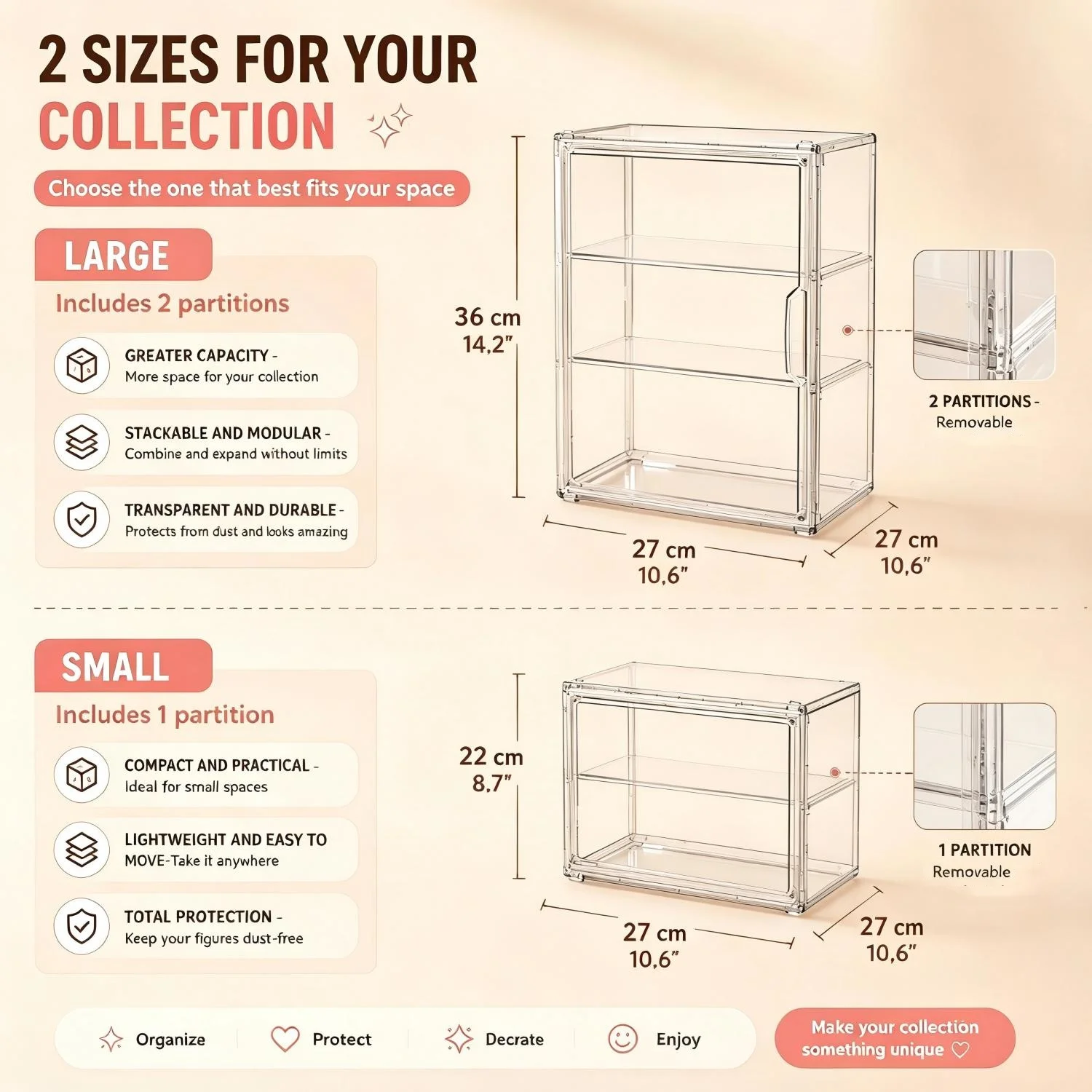 Clear Makeup Storage Case, Dustproof Cosmetic Organizer Box, Skincare Containers, Large Capacity Layered Cosmetic Display Cases