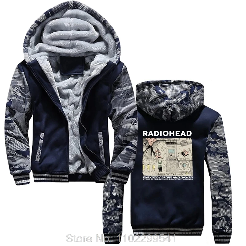 Radiohead Hoodie Men Fashion Hoody Cotton Jacket Zip Up Hoodies Kids Hip Hop Tops Arctic Monkeys Winter Coats Rock Streetwear