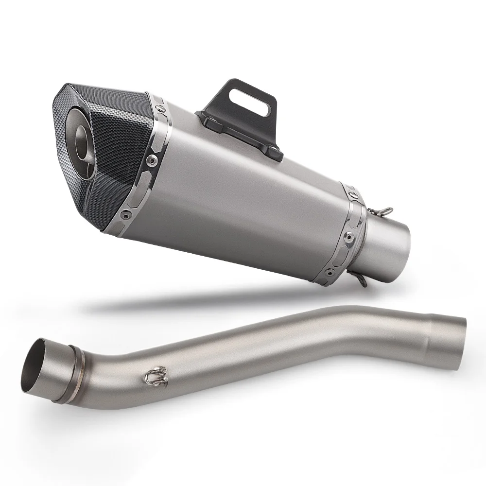 

STLFFOR Z750 Z750 Connector Tube Mid Middle Link Pipe Slip on 51mm Motorcycle Exhaust Escape System Modified Muffle