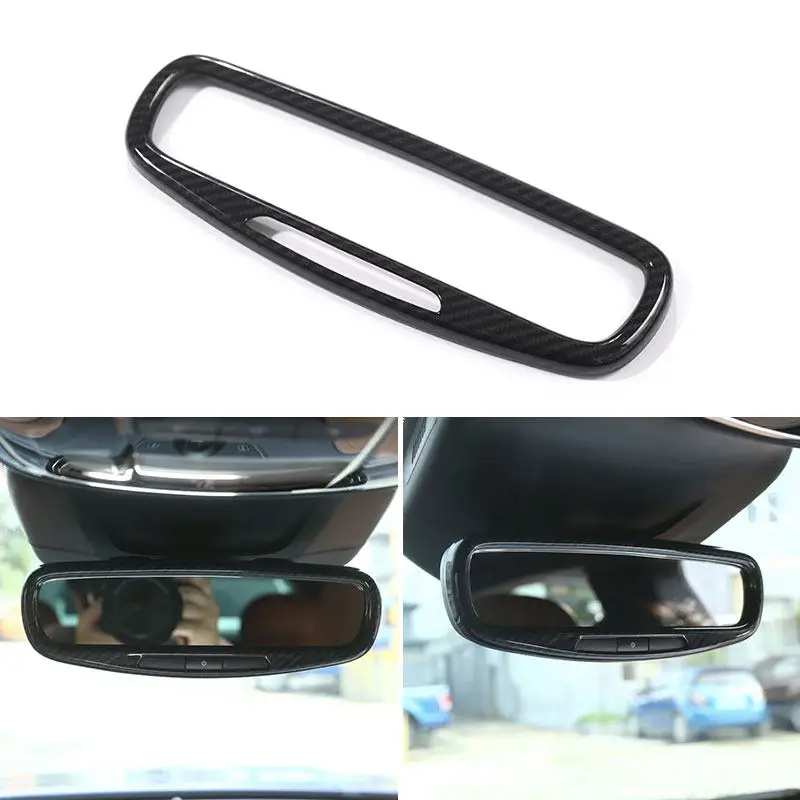 Carbon Fiber Texture ABS Car Rearview Mirror Frame Cover Trim For Maserati Levante 2016-18 Ghibli Quattroporte 2017 Accessories