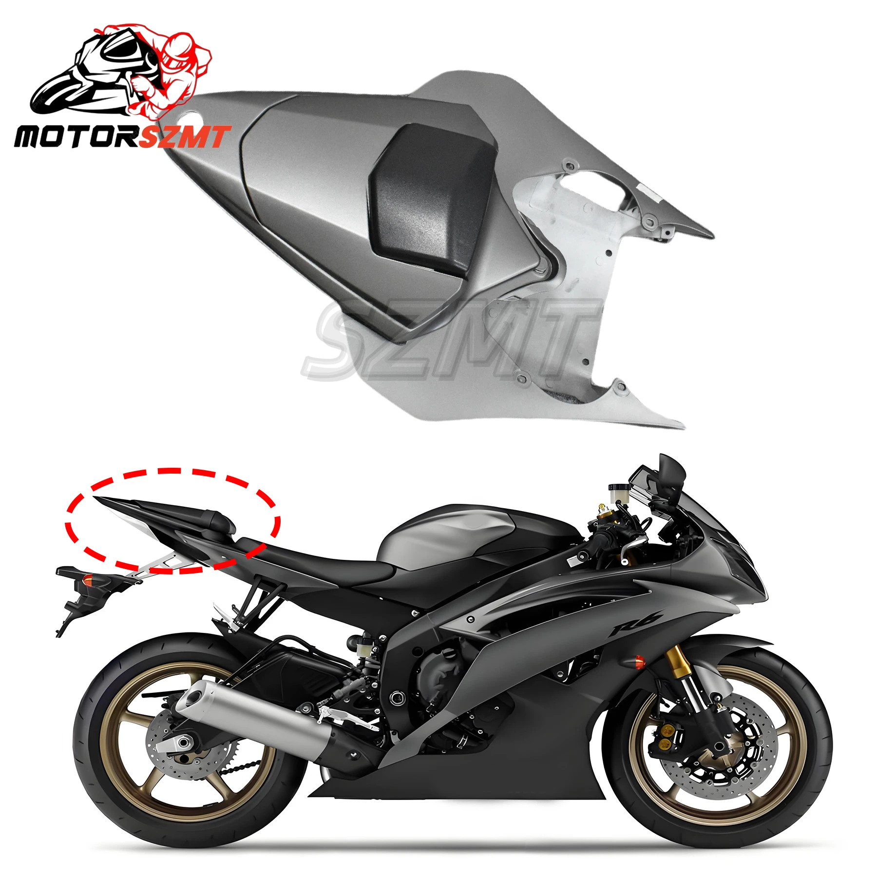 

Carbon Fiber Rear Upper Tail Passenger Seat Panel Cover Cowl Fairing Fit For Yamaha YZF R6 2008-2016