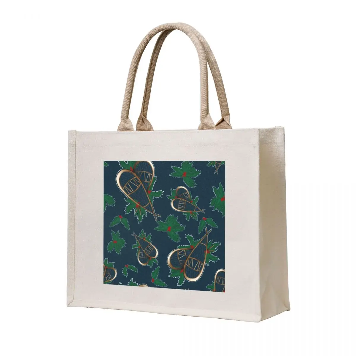 

Snowshoes and holy Tote Bag Cloth bag canvas shopping bag foldable reusable Canvas shoulder