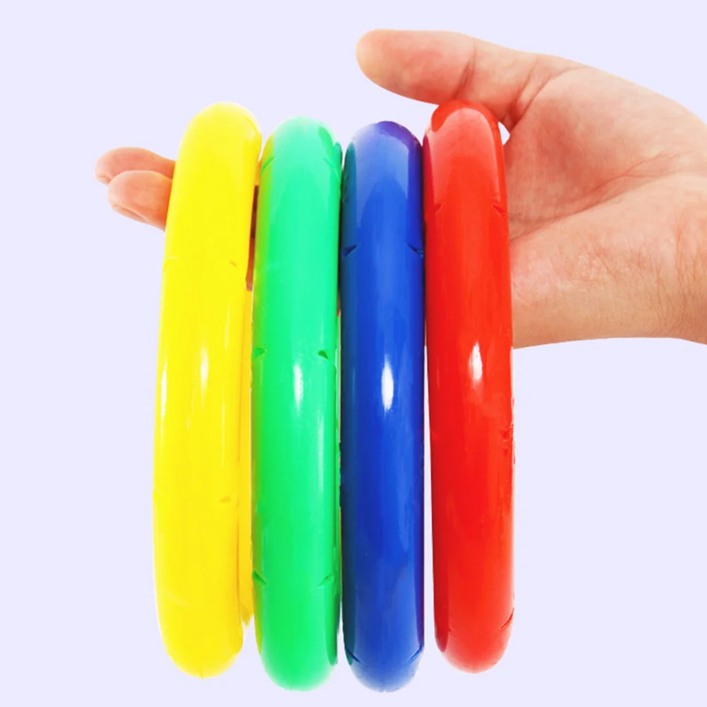 4Pcs Leichte Kunststoff Kinder Rassel Ring Kleine Übung Ausrüstung Gymnastik Dance Cheer Fans Cheerleader Kinder Rassel Ring