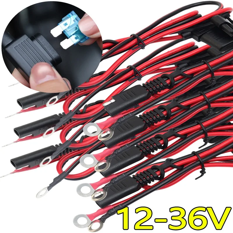 

12V-36V Solar Plug Cord 16AWG Car Extension Cable Waterproof Solar Vehicle Battery Power Cable Battery Charging Cable SAE To SAE