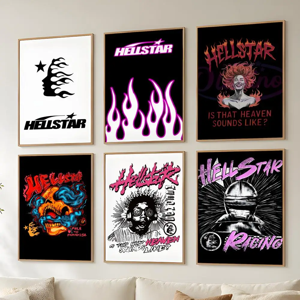 Póster de moda H-HellstarS, decoración de pared moderna impermeable HD, decoración de pared moderna para dormitorio, sala de estar, dormitorio, oficina, cocina