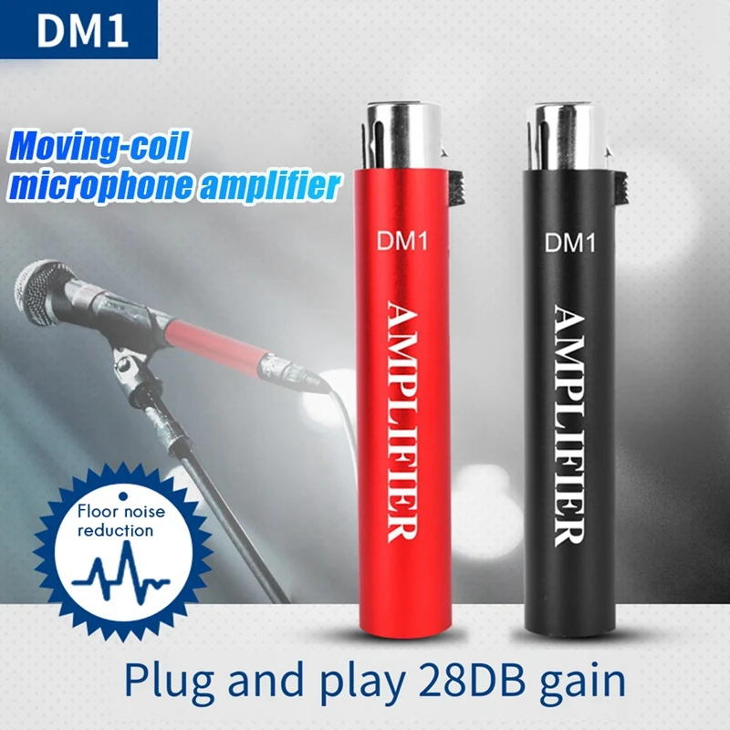 Replace For DM1 Dynamic Wired Microphone Amplifier 28Db Gainer Microphone Preamplifier For Livestream SM7B Mic