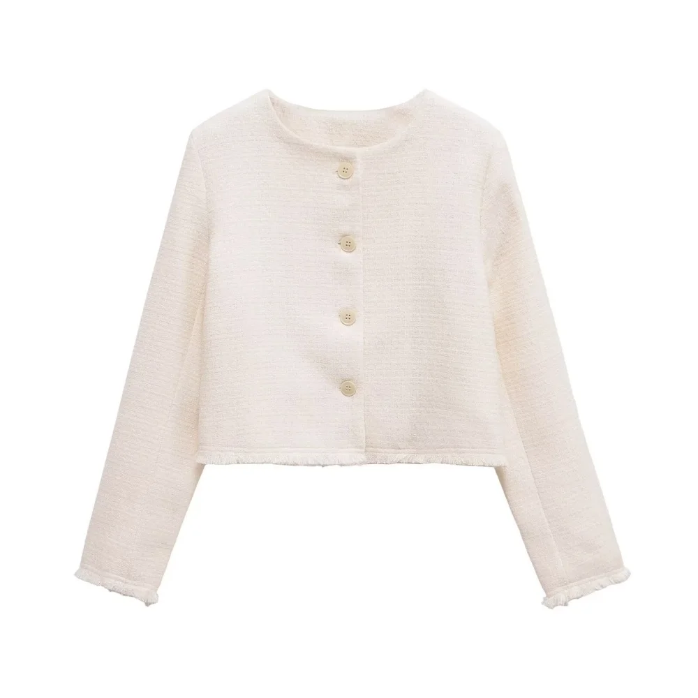 

Новое женское модное однобортное бархатное короткое пальто в европейском и американском стиле с круглым вырезом