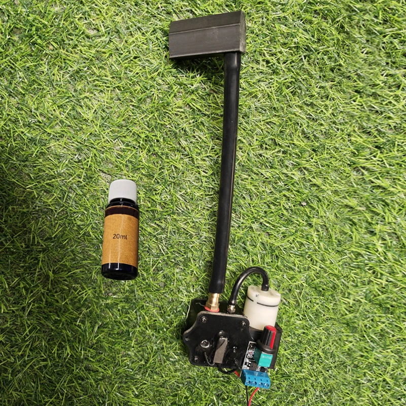 

1Set Mini Smoke Generator 12V 3A Mist Producing Instrument w 20ml Oil Adjustable Fog Output for Model Wind Tunnel Test DIY Hobby