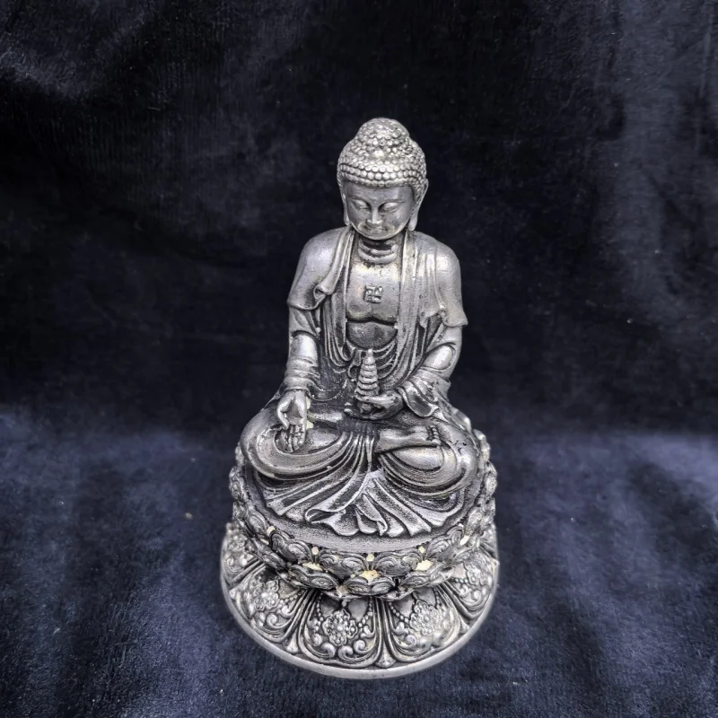 

Белая медная статуэтка Будды Амитабхи, Шакьямуни, Гуаньинь, Татхагата, покрытая чистой медью и позолотой, для декора рабочего стола