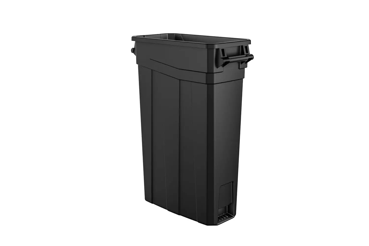 

Commercial TCNH2030BK Narrow Trash Can With Handles, 30.00" Height x 11.08" Width, 23 gal Capacity, Black