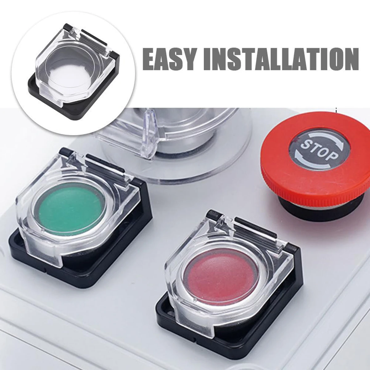 Plastic Dustproof Switch Cover Button Electrical Switch Waterproof Protector Emergency Stop Button Protector