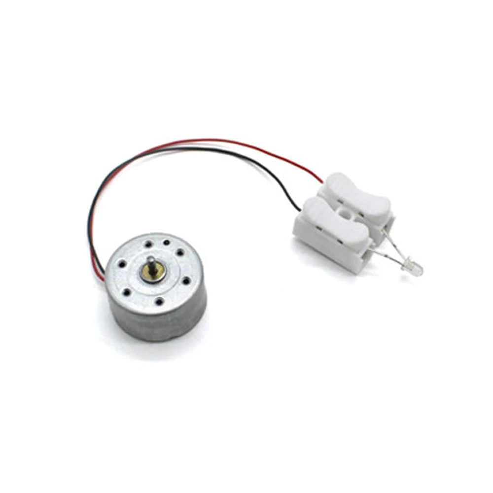 Blow Power Generation Experiment Kit Wind Turbine with LED Light Physical Science Handmade DIY Kit