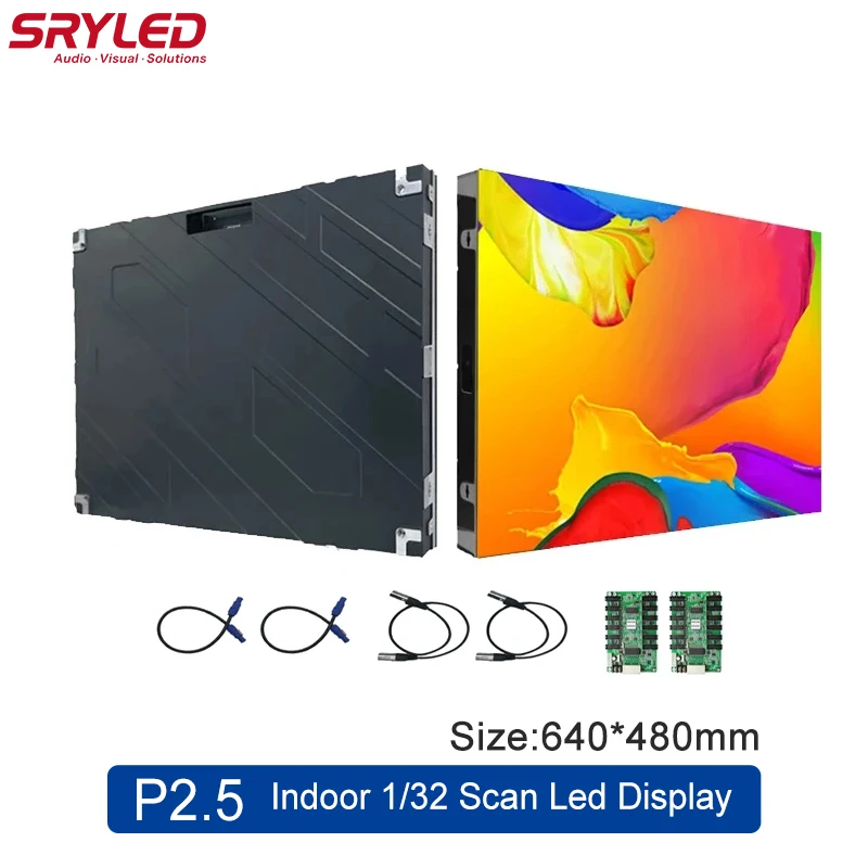 

SRYLED LED Display Screen Indoor P2.5 640mm×480mm High Refresh Full Color Small Pixel Advertising Background Led Video Wall