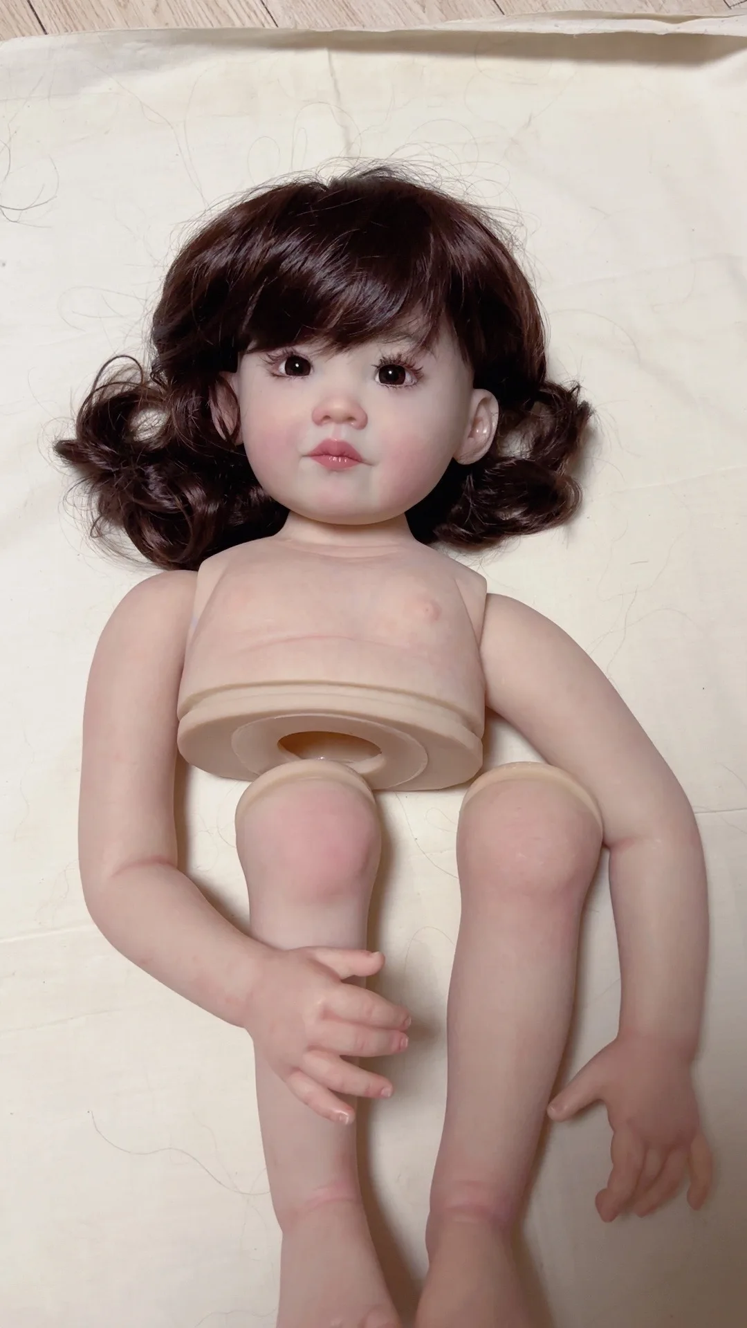 

FBBD Customized Limited Supply Made By Shanshan 2Versions 32inch Reborn Baby Leonie With/out Wig DIY Part