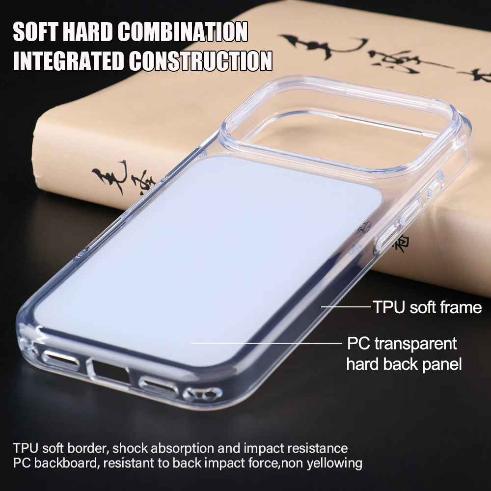 UGOjP Matte Hülle für iPhone 17 Pro Max, stoßfeste Handyhülle, kratzfest, transparenter TPU-Rahmen, mattierte, harte PC-Rückseite, Schutzhülle – Detail 10