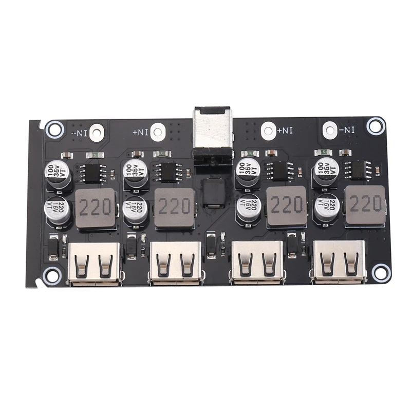 4-Way Fast Charging Module Single USB Mobile Phone Charging Board 12V24V To QC3.0 Fast Charging Support Mobile Phone