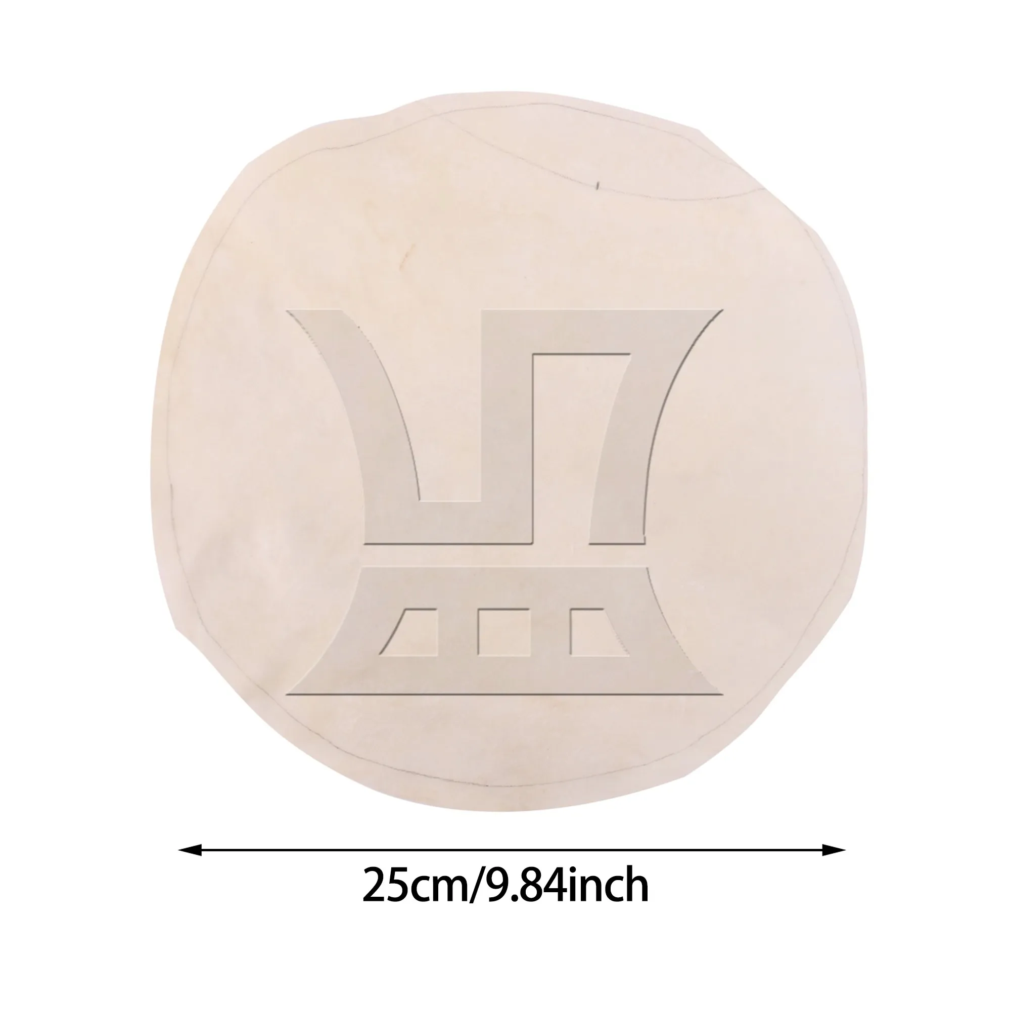 YIBUY Round African Drum Practice Head Drum Head 9.84 Inch Outer Diameter Beige