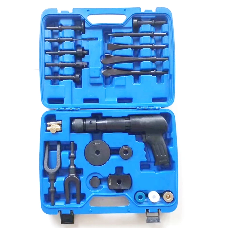 Pneumatic Concrete Breaker Ball Joint Auto Repair Tool Remover Flat Point Chisel Plane Air Hammer Bit Separating Fork Set