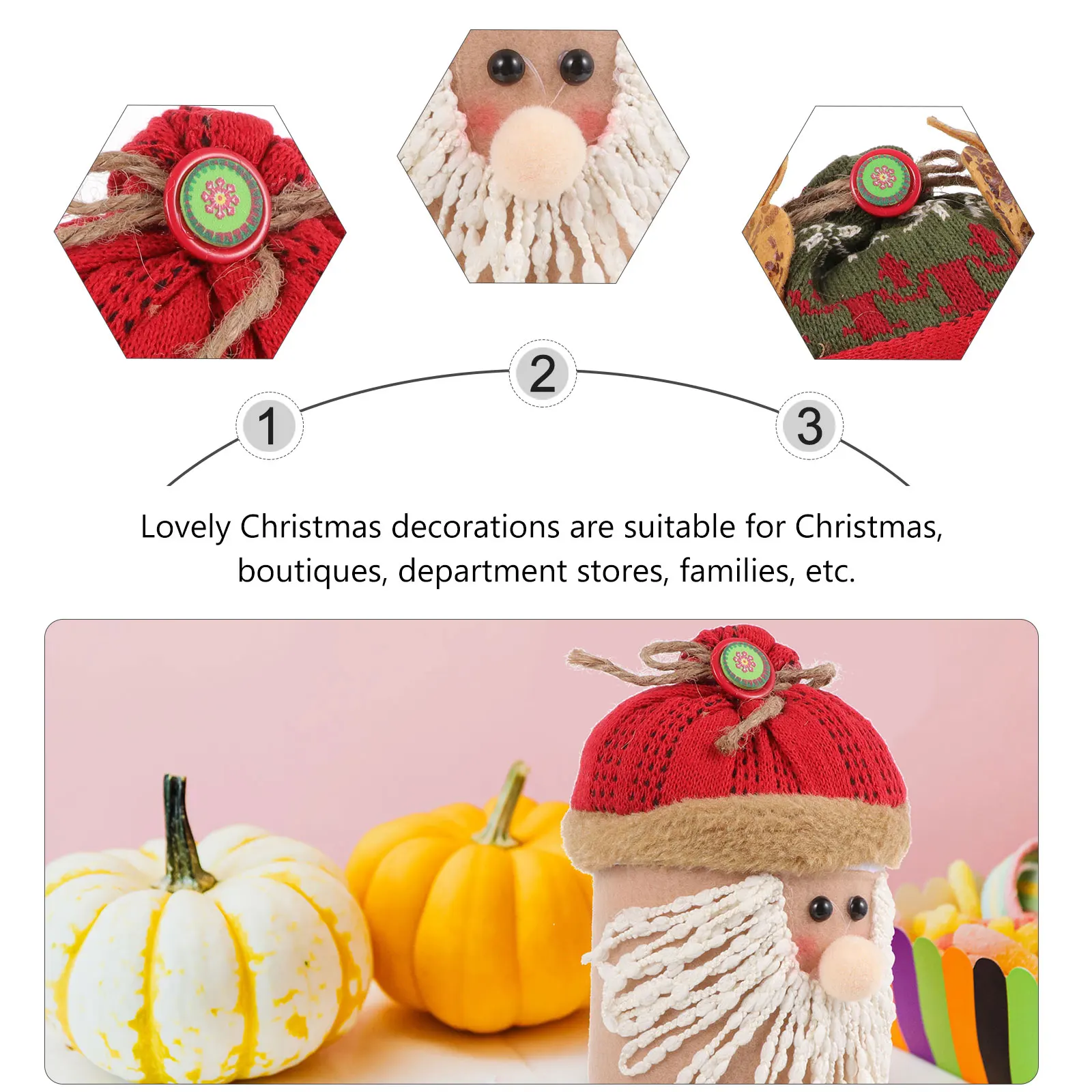 

2pcs Christmas Candy Boxes Lovely Gift Containers Storage Ornament Decoration Party Favors Kids Family Home Use Prime Material