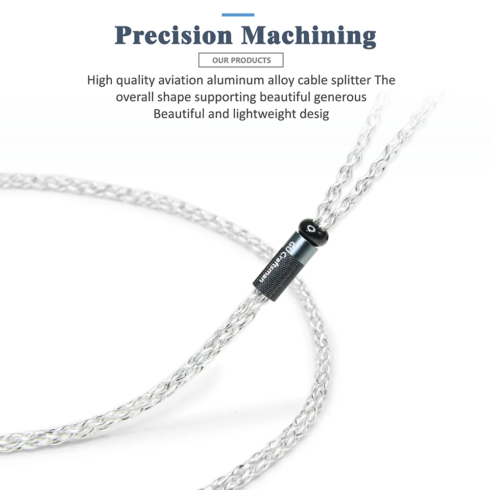 جوحرفي 5N OFC الفضة مطلي + الجرافين سماعة استبدال الكابلات ل Westone ProX10 ProX20 ProX30 ProX50 MACH10 20 30 40 50